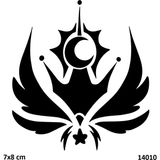 Airbrush Tattoo Süper Kanat Yapışkanlı Stencil Süsleme ve Boyama Kalıbı