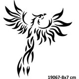 Airbrush Tattoo Süzülen Anka Kuşu Yapışkanlı Stencil Süsleme ve Boyama Kalıbı