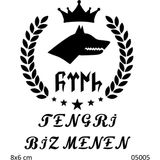 Airbrush Tattoo Tanrı Bizi Korusun Yapışkanlı Stencil Süsleme ve Boyama Kalıbı