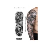 Airbrush Tattoo Tanrılar 1 Hafta Kalıcı Tam Kol Bacak Yapıştırma Geçici Dövme 46 Cm