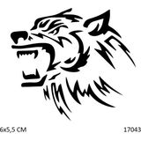 Airbrush Tattoo Tehditkar Kurt Yapışkanlı Stencil Süsleme ve Boyama Kalıbı