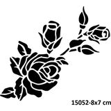 Airbrush Tattoo Tomurcuk Gonca Gül Stencil Süsleme ve Boyama Kalıbı