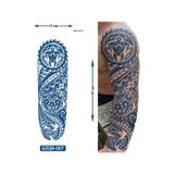 Airbrush Tattoo Tribal 3 Hafta Kalıcı Tam Kol Bacak Kaplama Yapıştırma Geçici Dövme 46 Cm
