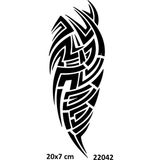 Airbrush Tattoo Tribal Büyük Kol Yapışkanlı Stencil Süsleme ve Boyama Kalıbı