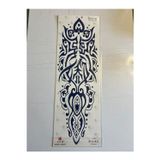 Airbrush Tattoo Tribal Çizgi 3 Hafta Kalıcı Tam Kol Bacak Kaplama Yapıştırma Geçici Dövme 46 Cm