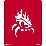 Airbrush Tattoo Tribal Gözyaşı Göz Yapışkanlı Stencil Süsleme ve Boyama Kalıbı