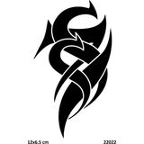 Airbrush Tattoo Tribal Karma Yapışkanlı Stencil Süsleme ve Boyama Kalıbı