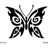 Airbrush Tattoo Tribal Kelebek Yapışkanlı Stencil Süsleme ve Boyama Kalıbı