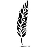 Airbrush Tattoo Tribal Özgür Tüy Yapışkanlı Stencil Süsleme ve Boyama Kalıbı