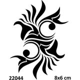 Airbrush Tattoo Tribal Sarmallar Yapışkanlı Stencil Süsleme ve Boyama Kalıbı Stencil Kalıp