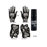 Airbrush Tattoo Tribal Serisi 6 Adet Geçici Dövme Şablonu, Kına Kalıbı