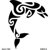 Airbrush Tattoo Tribal Yunus Yapışkanlı Stencil Süsleme ve Boyama Kalıbı