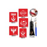 Airbrush Tattoo Türkçülük Sembolleri Hint Kınası ile Geçici Dövme Yapma Seti
