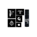 Airbrush Tattoo Tüy ve Kelebek Spray Tattoo Geçici Sprey Dövme Seti, 50 ML