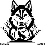 Airbrush Tattoo Uluyan Bozkurt Yapışkanlı Stencil Süsleme ve Boyama Kalıbı