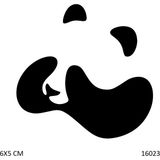 Airbrush Tattoo Utangaç Panda Yapışkanlı Stencil Süsleme ve Boyama Kalıbı