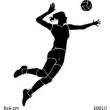 Airbrush Tattoo Voleybol Smaç Yapışkanlı Stencil Süsleme ve Boyama Kalıbı