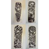 Airbrush Tattoo Yaşam 1 Hafta kalıcı 4 Adet Birden Tam Kol Bacak Kaplama 46 cm Geçici Dövme Seti