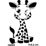 Airbrush Tattoo Yavru Zürafa Yapışkanlı Stencil Süsleme ve Boyama Kalıbı Stencil Kalıp