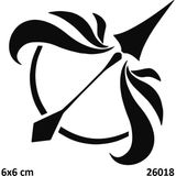 Airbrush Tattoo Yaydan Çıkan Ok Yapışkanlı Stencil Süsleme ve Boyama Kalıbı
