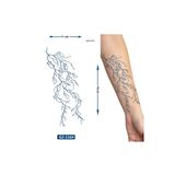 Airbrush Tattoo Yıldırım 18X11 Cm Yarı Kalıcı Geçici Dövme