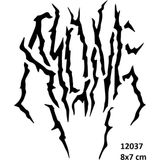 Airbrush Tattoo Yıldırım Şimşek Yapışkanlı Stencil Süsleme ve Boyama Kalıbı