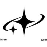Airbrush Tattoo Yıldız Dönüşü Yapışkanlı Stencil Süsleme ve Boyama Kalıbı