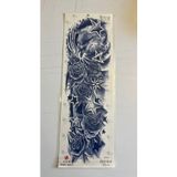 Airbrush Tattoo Yıldız Kartal 3 Hafta Kalıcı Tam Kol Bacak Kaplama Yapıştırma Geçici Dövme 46 Cm