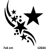 Airbrush Tattoo Yıldız Kümesi Stencil Süsleme ve Boyama Kalıbı