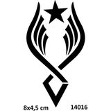 Airbrush Tattoo Yıldızlı Kanatyapışkanlı Stencil Süsleme ve Boyama Kalıbı