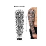 Airbrush Tattoo Yoga 1 Hafta Kalıcı Tam Kol Bacak Yapıştırma Geçici Dövme 46 Cm