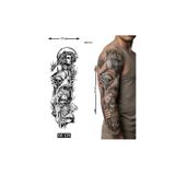 Airbrush Tattoo Yunan Tanrıları 1 Haftalık Tam Kol Bacak Yapıştırma Geçici Dövme 48 Cm
