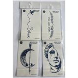 Airbrush Tattoo Zafer 4 Adet Minimal 11x8 cm 3 Hafta Kalıcı Yarı Kalıcı Geçici Dövme