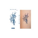 Airbrush Tattoo Zambak Çiçeği Yarı Kalıcı 1 Aylık Geçici Dövme
