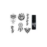 Airbrush Tattoo Zarif Kadınlar Spray Tattoo İle Geçici Dövme Yapma Seti, 50 ML