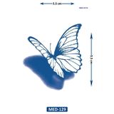 Airbrush Tattoo Zarif Kelebek 5 Cm Minimal Geçici Dövme Yarı Kalıcı Geçici Dövme