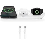 Aircharger Trio 3 Ü 1 Arada iPhone + Apple Watch + Airpods Kablosuz Hızlı Şarj Aleti