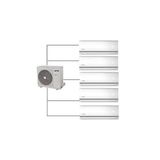 Airfel 5LMX125N 42000 BTU 1 Dış Ünite + 5 İç Ünite 12+12+12+12+12 Duvar Tipi Multi Klima