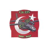 Airforcemarket Nakışlı Arma Siyah Amerikan Fermuarlı (cırt) Askeri Görev Peçleri, Yamaları, Bayrak (Cn-235 25.Yıl Anı Peç)