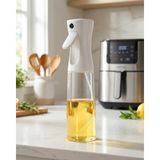 Airfrey Için Yağdanlık, Püskürtmeli Sprey Cam Şişe Zeytinyağı Sirke Yağ Püskürtücü 225 ml Beyaz