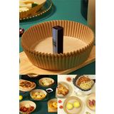Airfryer Pişirme Kağıdı 50 Adet Hava Fritözü Yuvarlak Model Pişirme Kağıdı Airfryer Yağsız Fritöz