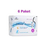 Airiz Gece Pedi 8'li - Active Oxygen & Negative Ion - Uzun, Süper Emici, Hijyenik Ped X6 Paket