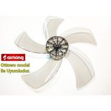 Airking Ottowa Modele Uyumlu Vantilatör Pervanesi 16inç 5 Kanat 38Cm Füme Renk PLS