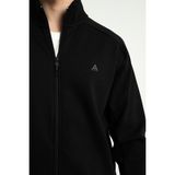 Airlife Supply Ms One Erkek Tam Boy Fermuarlı Hafif Yünlü Dik Yakalı Ceket Siyah - 2XL