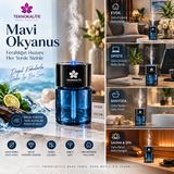 Airmist D5 Ultrasonik Aroma Difüzörü Mavi Okyanus – Akıllı Elektronik Koku Makinesi, Araç Ev Ofis İçin Teknokalite