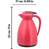 Airobazar 1.5 Litre Cam Termos | Isıya Dayanıklı Çift Katmanlı | Piknik Kamp Ofis Kafe Ev Kullanımı - Pembe