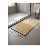 AiroBazar Bambu Banyo Matı Kaymaz Ahşap Paspas, Suya Dayanıklı Duş Paspası, 45x70 cm