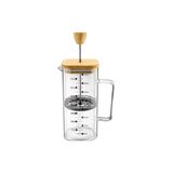 Airobazar Isıya Dayanıklı Cam Ölçekli Sürahi French Press 750 ml Çay Kahve Demlik Filtre Kahve Demleme Kabı