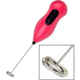 Airobazar Mini Pilli Süt Köpürtücü & El Mikseri, Kahve, Cappuccino ve Yumurta Çırpıcı Telli Blender - Pembe