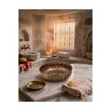 AiroBazar Osmanlı Motifli Hamam Tası, Geleneksel Metal Banyo ve Dekoratif El Yıkama Tası